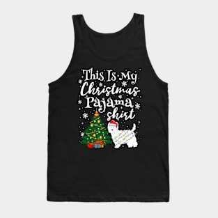 This is my Christmas Pajama Shirt Westie Lover Dog Tank Top